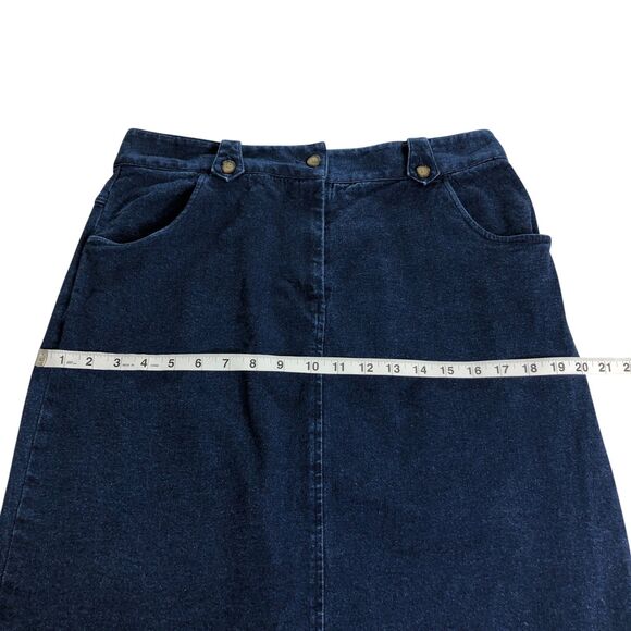 Vintage Westbound Skirt Womens 14 Denim Knee Length Modest Western Pockets Y2K - Picture 13 of 13